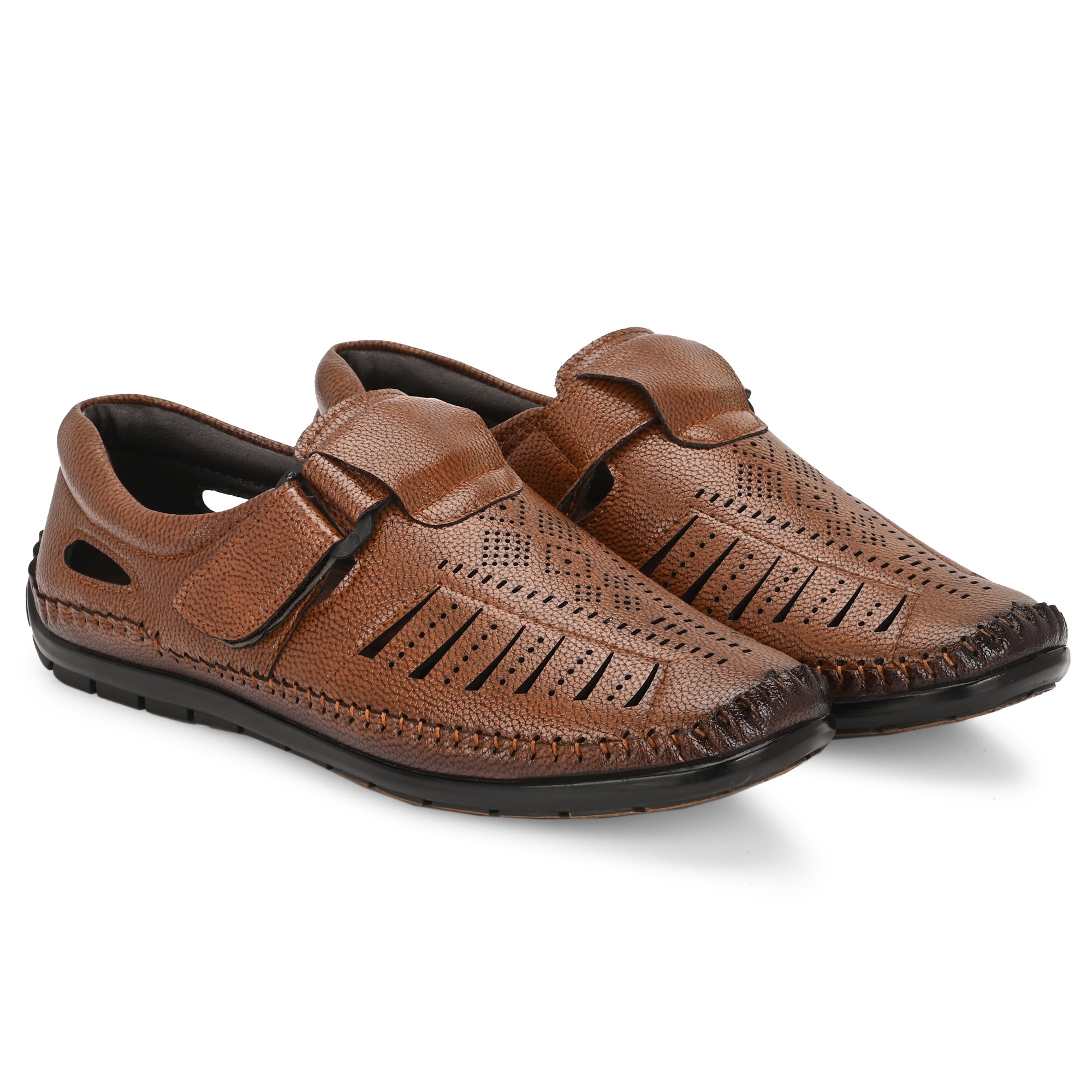 Vellinto GREYHOUND Ethnic Roman sandal II Synthetic Leather Sandals For Men