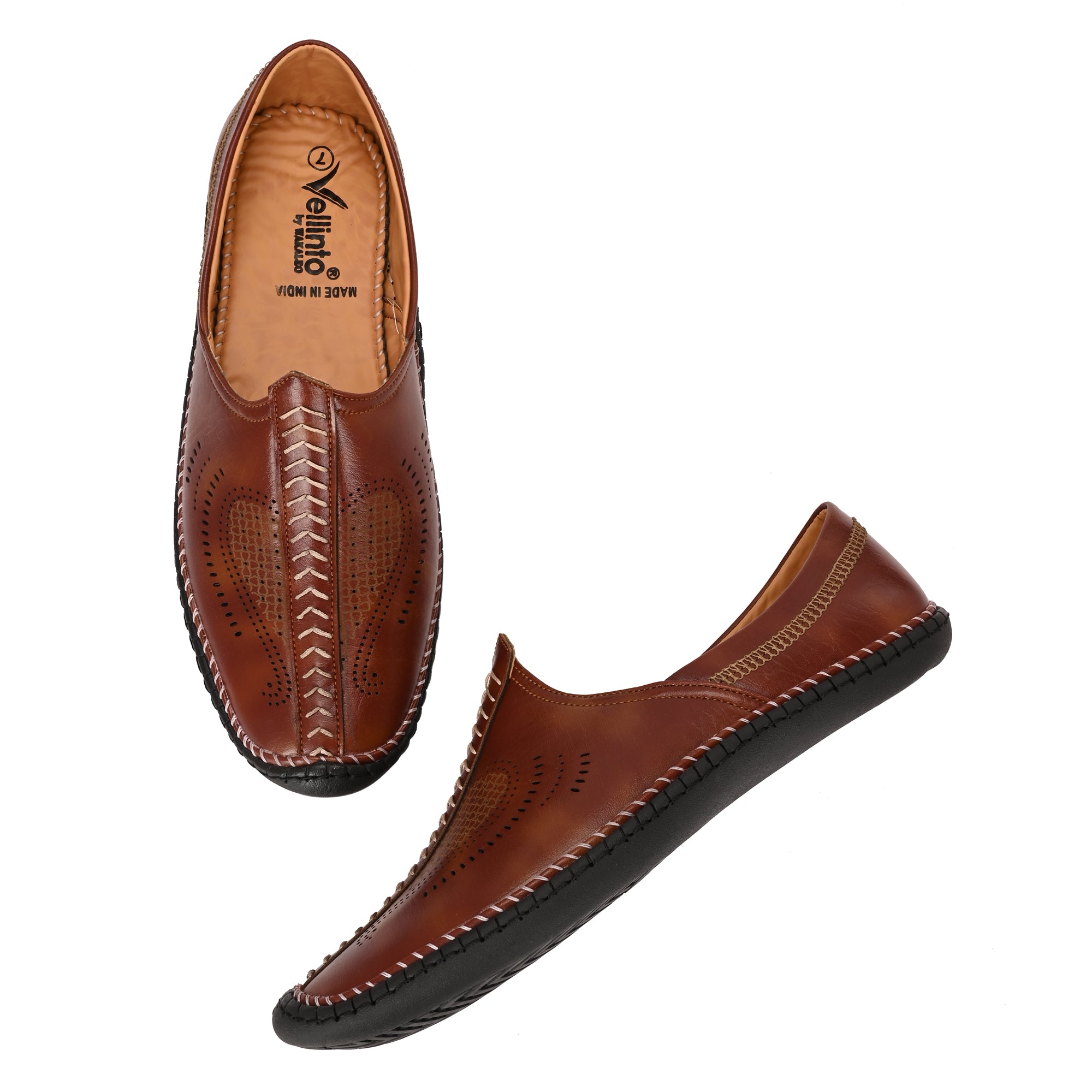 Vellinto SAHARA Cool Rjasthani Ethnic Juttis For Men ll Mojaris For Men