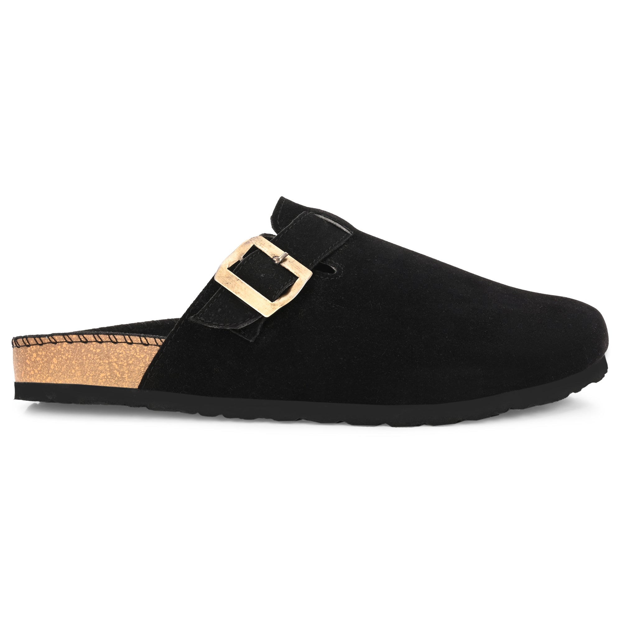 Vellinto SPHINX Comfortable Suede Slip-On Clog/Mules Buckle and Arch Support
