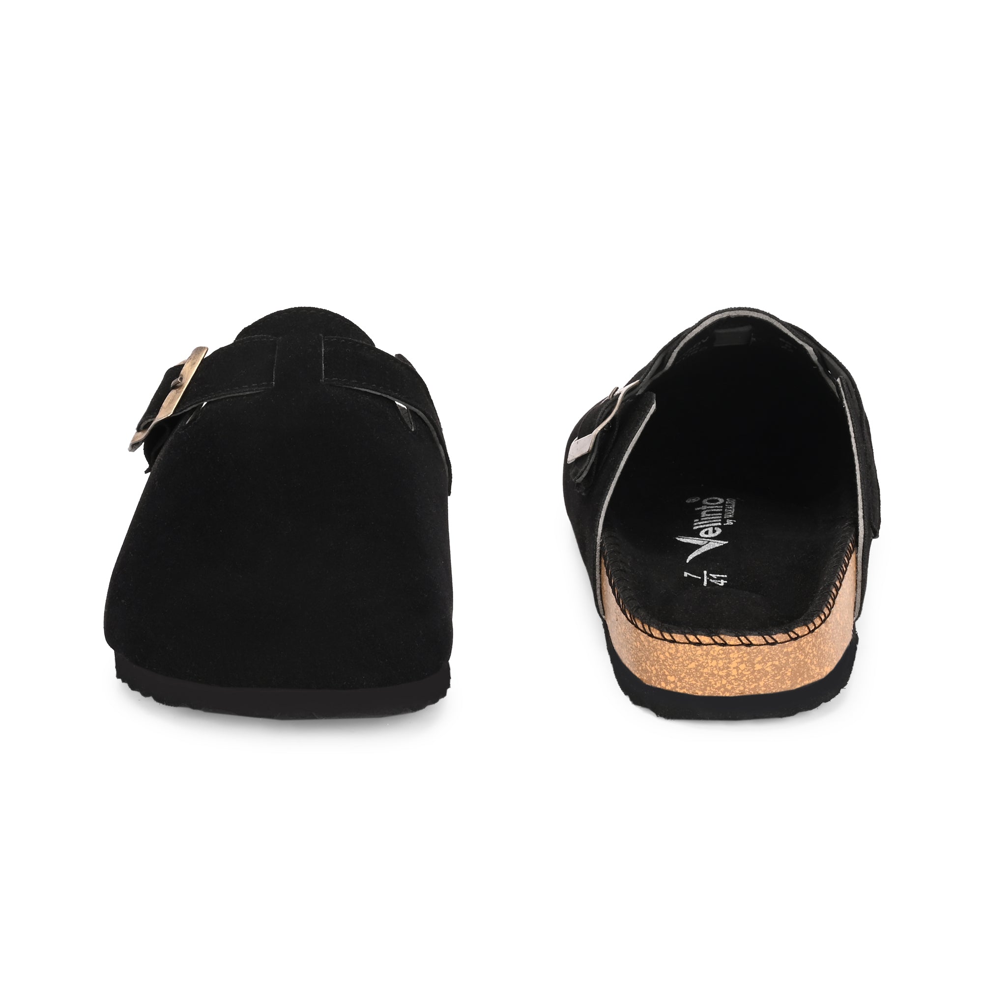 Vellinto SPHINX Comfortable Suede Slip-On Clog/Mules Buckle and Arch Support