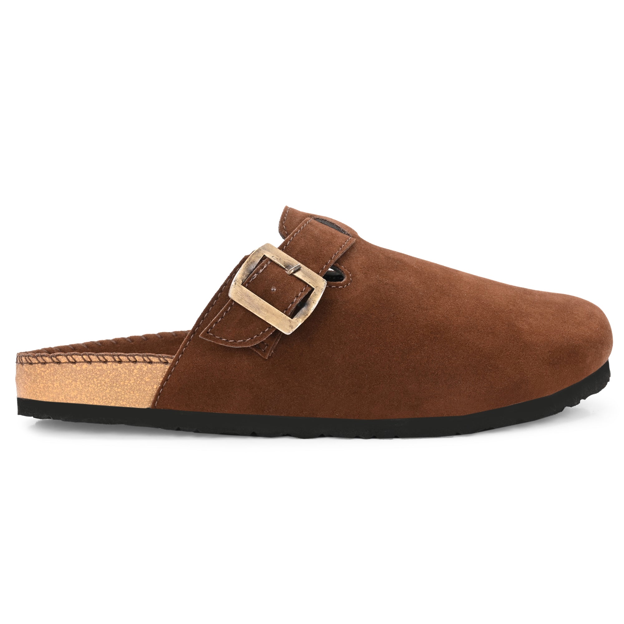 Vellinto SPHINX Comfortable Suede Slip-On Clog/Mules Buckle and Arch Support