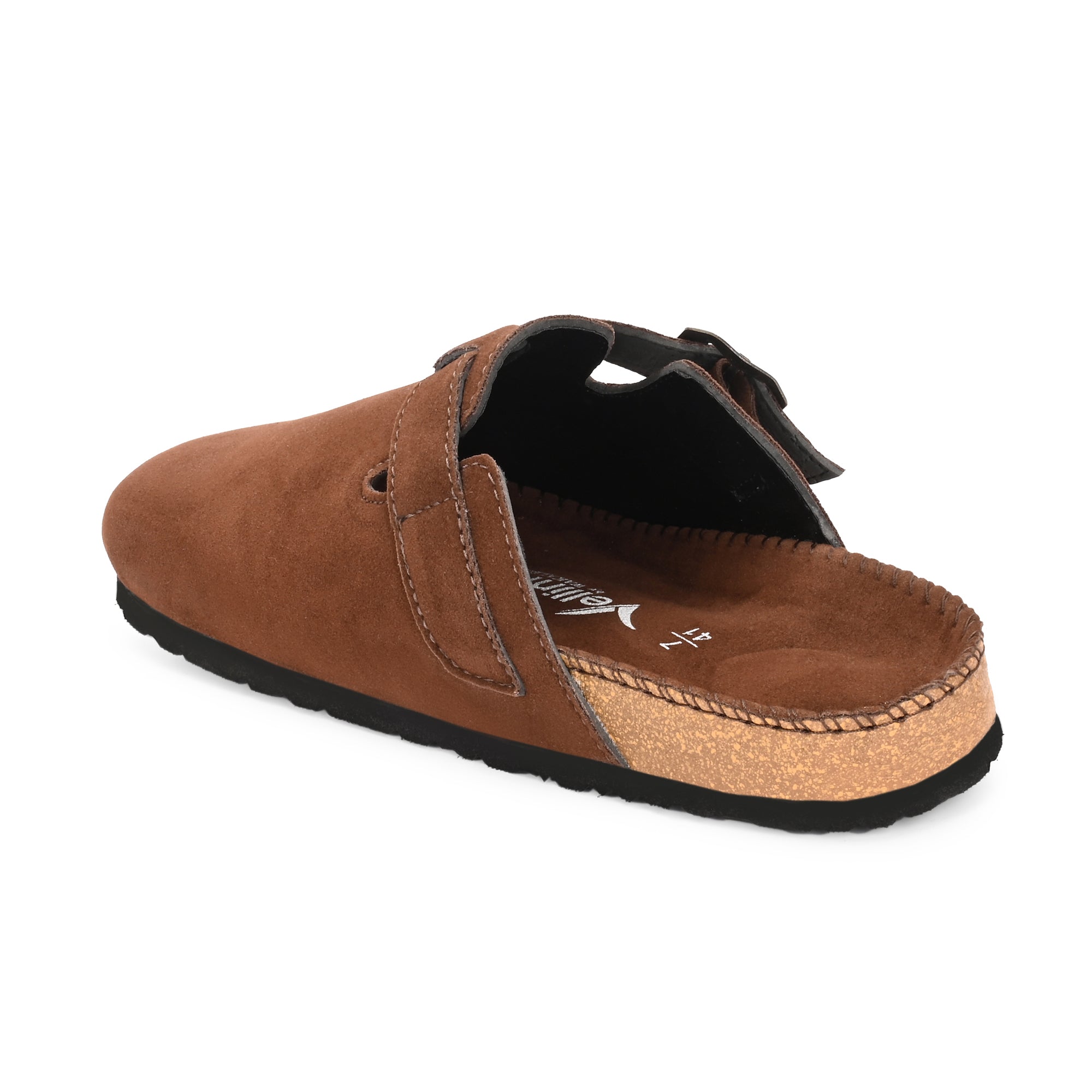 Vellinto SPHINX Comfortable Suede Slip-On Clog/Mules Buckle and Arch Support