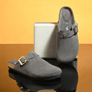 Vellinto SPHINX Comfortable Suede Slip-On Clog/Mules Buckle and Arch Support