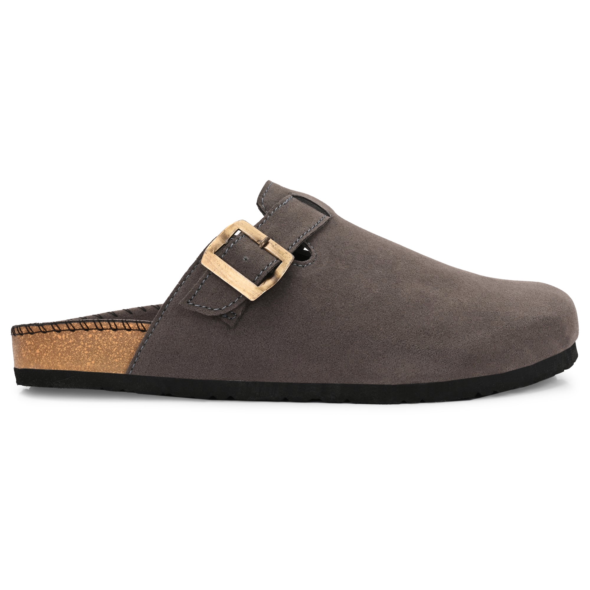 Vellinto SPHINX Comfortable Suede Slip-On Clog/Mules Buckle and Arch Support