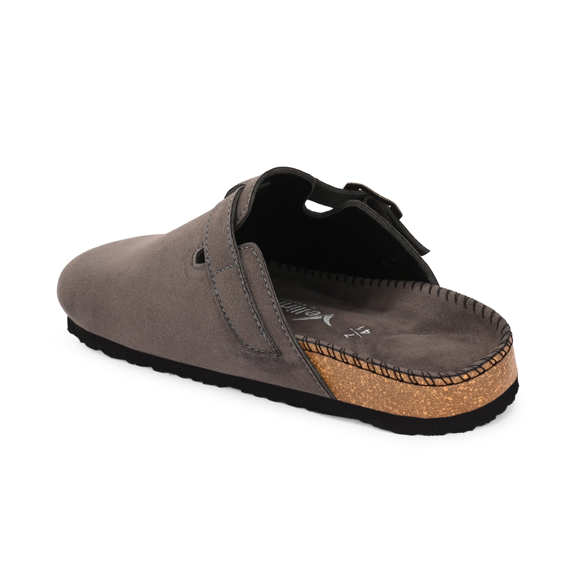 Vellinto SPHINX Comfortable Suede Slip-On Clog/Mules Buckle and Arch Support