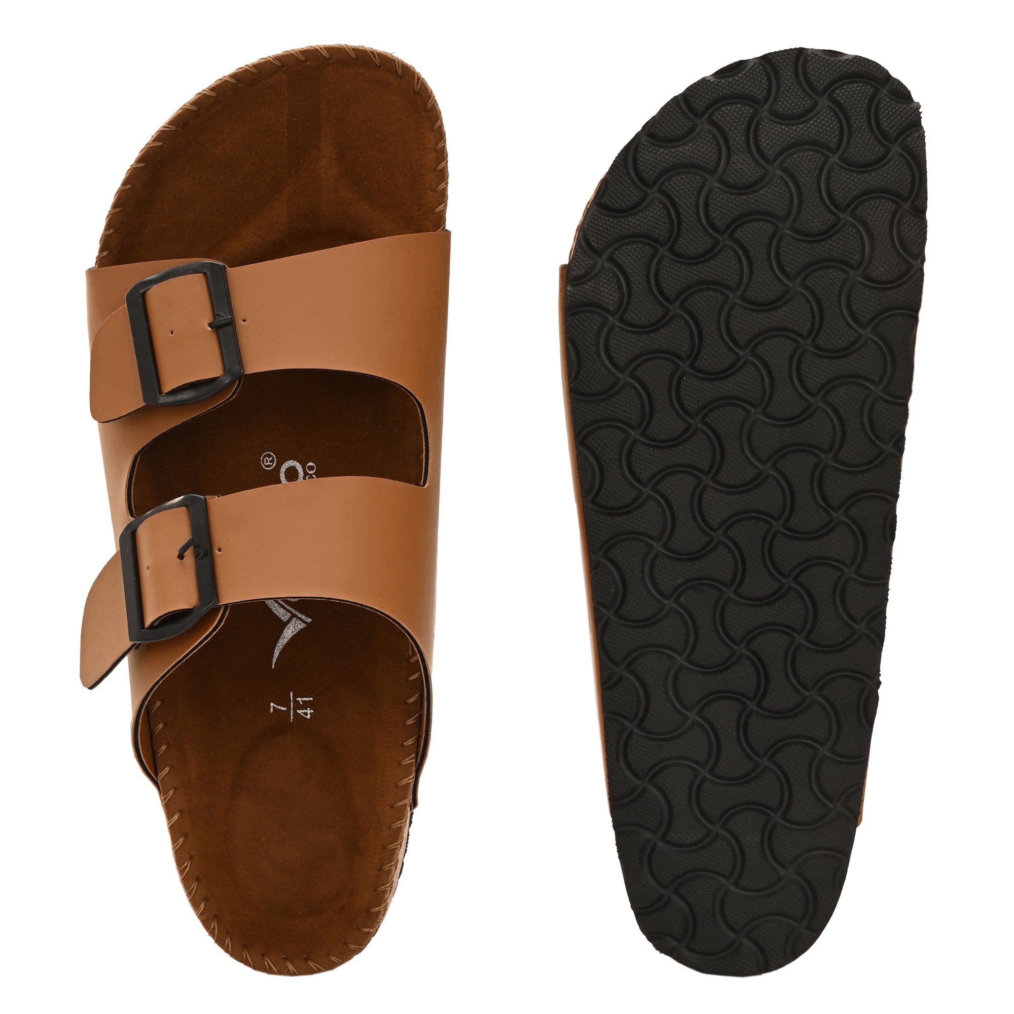 Vellinto ARIZONA Comfortable Slide Sandal/Slipper ll Men's Double Buckle Slipper style Slip-On Sandals, Arch Support, Casual Summer Footwear For Men