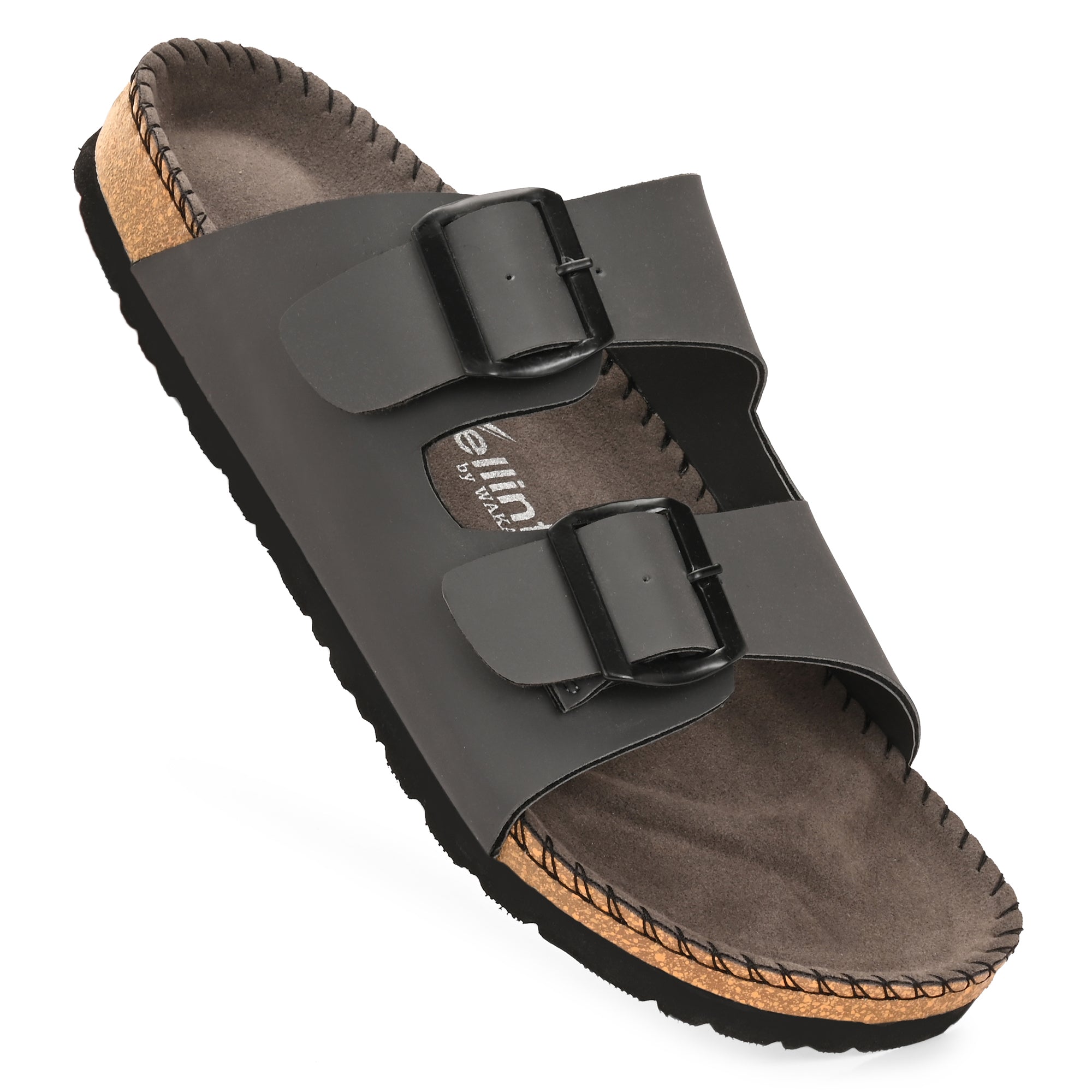 Vellinto ARIZONA Comfortable Slide Sandal/Slipper ll Men's Double Buckle Slipper style Slip-On Sandals, Arch Support, Casual Summer Footwear For Men