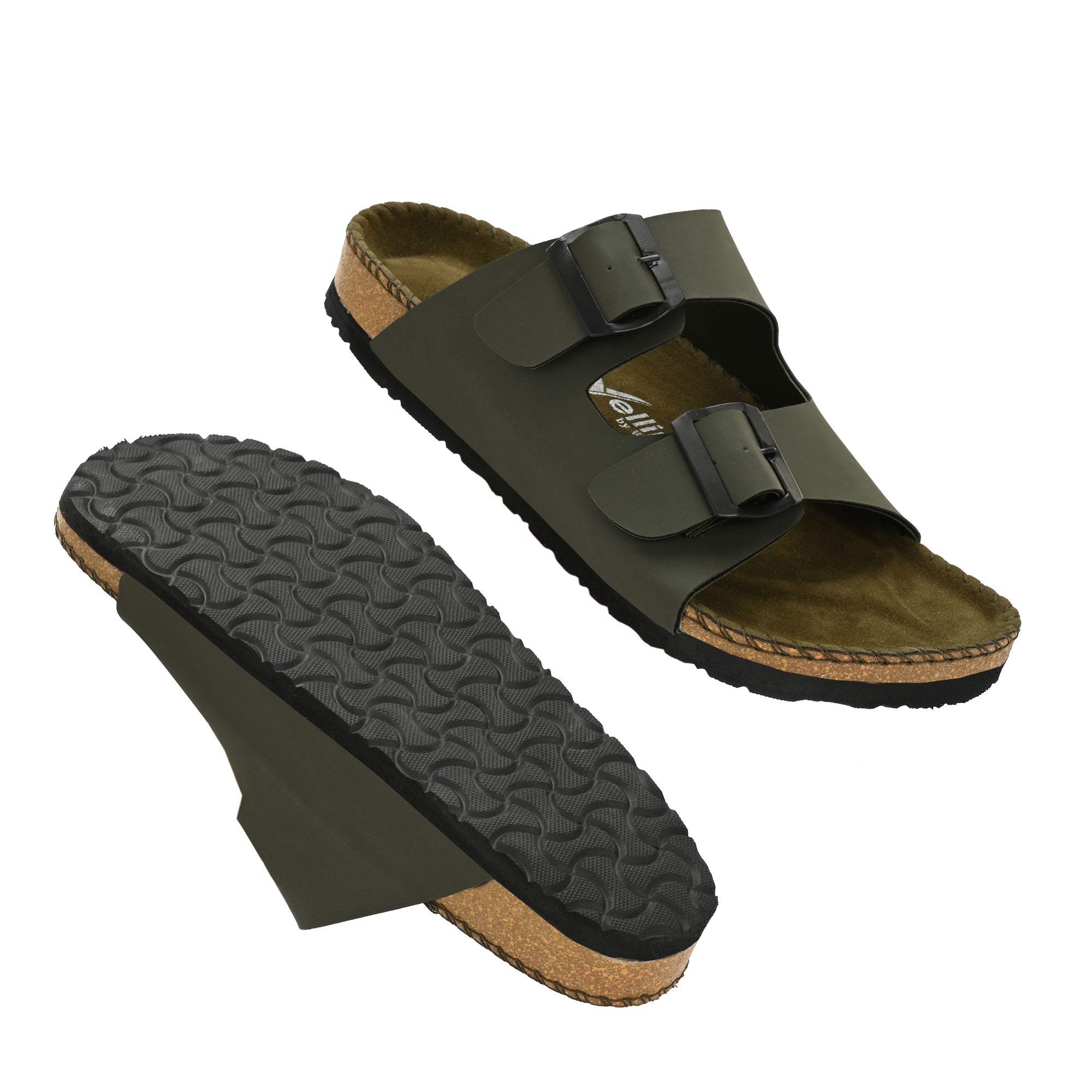 Vellinto ARIZONA Comfortable Slide Sandal/Slipper ll Men's Double Buckle Slipper style Slip-On Sandals, Arch Support, Casual Summer Footwear For Men