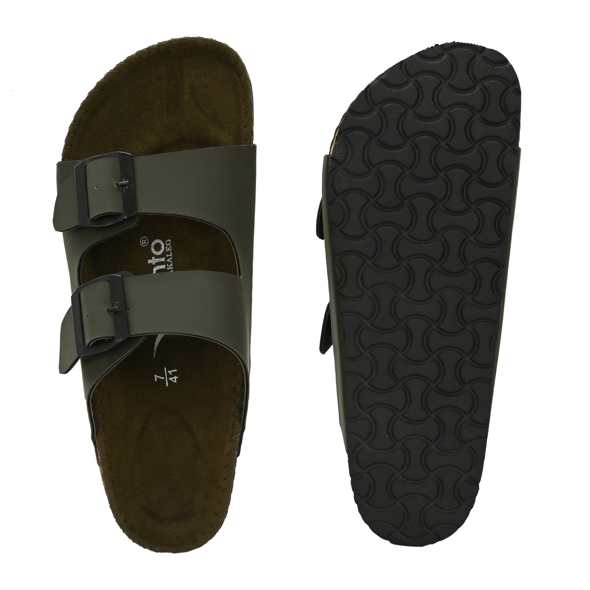 Vellinto ARIZONA Comfortable Slide Sandal/Slipper ll Men's Double Buckle Slipper style Slip-On Sandals, Arch Support, Casual Summer Footwear For Men