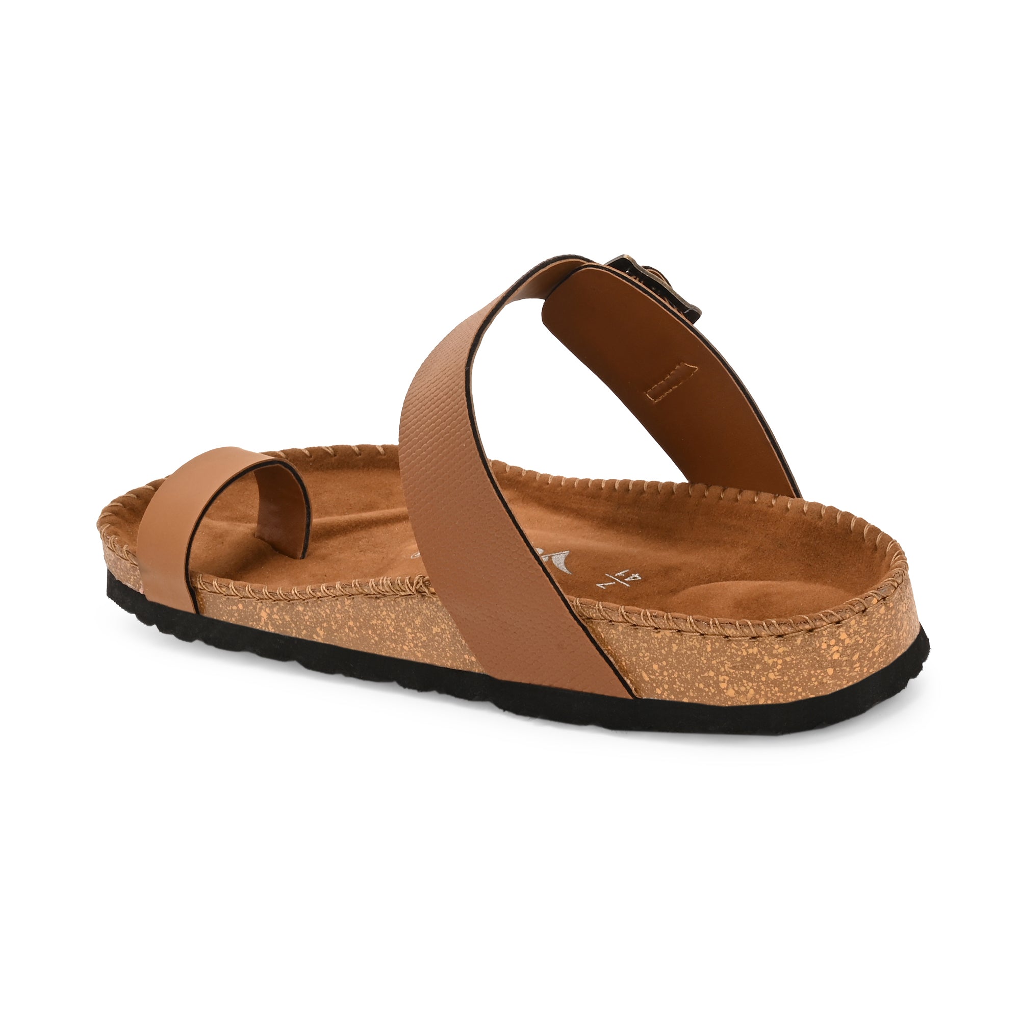 Vellinto LUXOR Sandal Open Toe Sandals ll Birken- Style Leather Cork Sandals with Adjustable Buckle Straps For Men