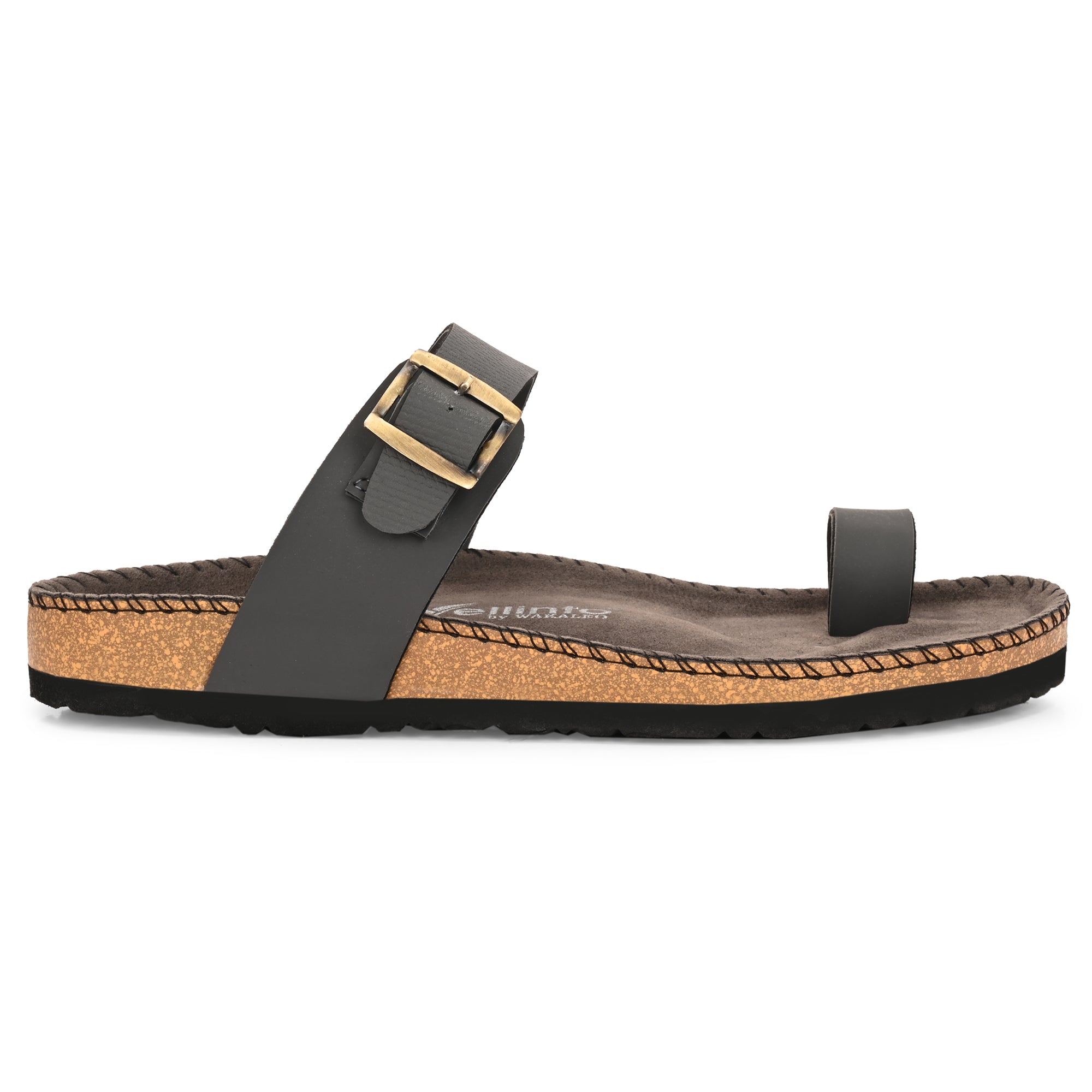 Vellinto LUXOR Sandal Open Toe Sandals ll Birken- Style Leather Cork Sandals with Adjustable Buckle Straps For Men
