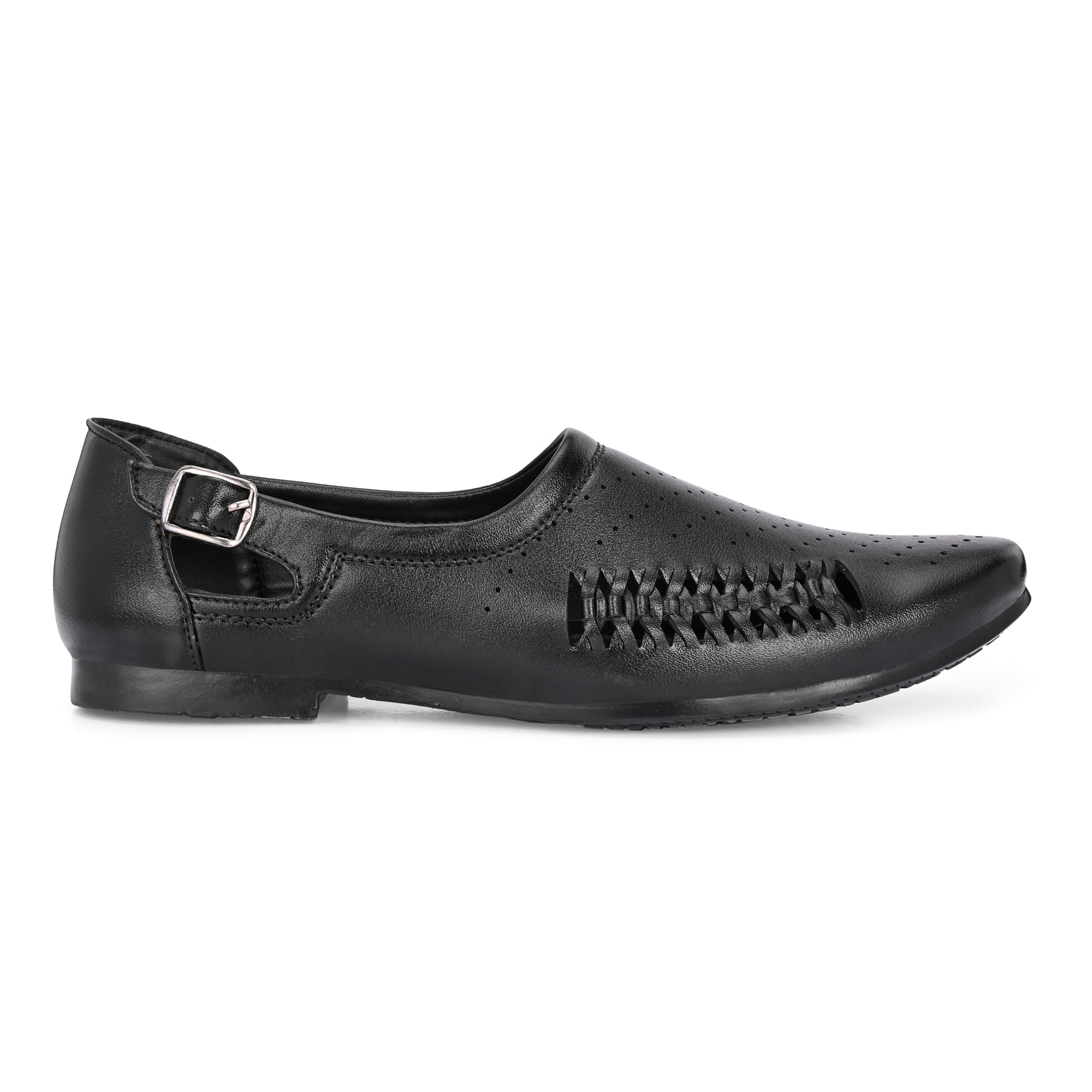 Vellinto Vellinto SHAHZAD Perforated Synthetic Leather Loafers with Stylish Buckle Detail Party Wear For Men