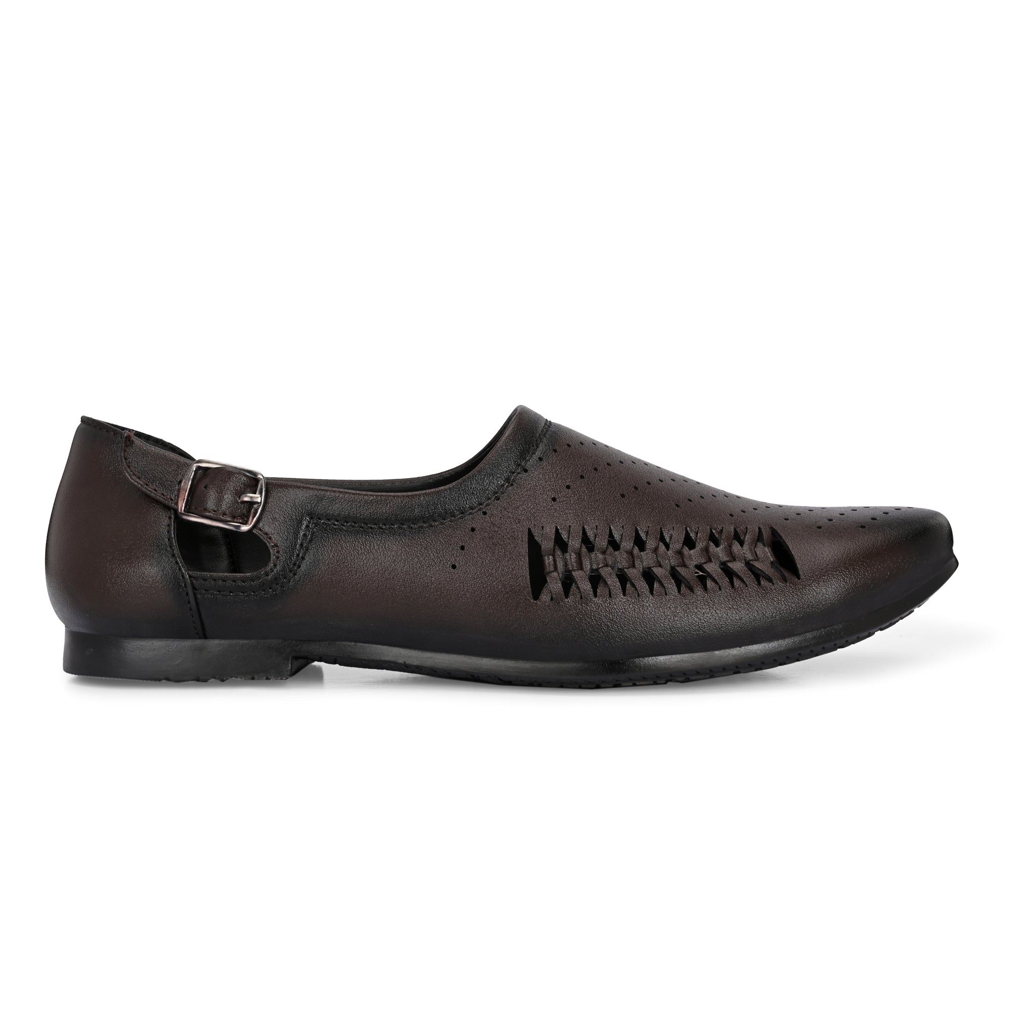 Vellinto Vellinto SHAHZAD Perforated Synthetic Leather Loafers with Stylish Buckle Detail Party Wear For Men
