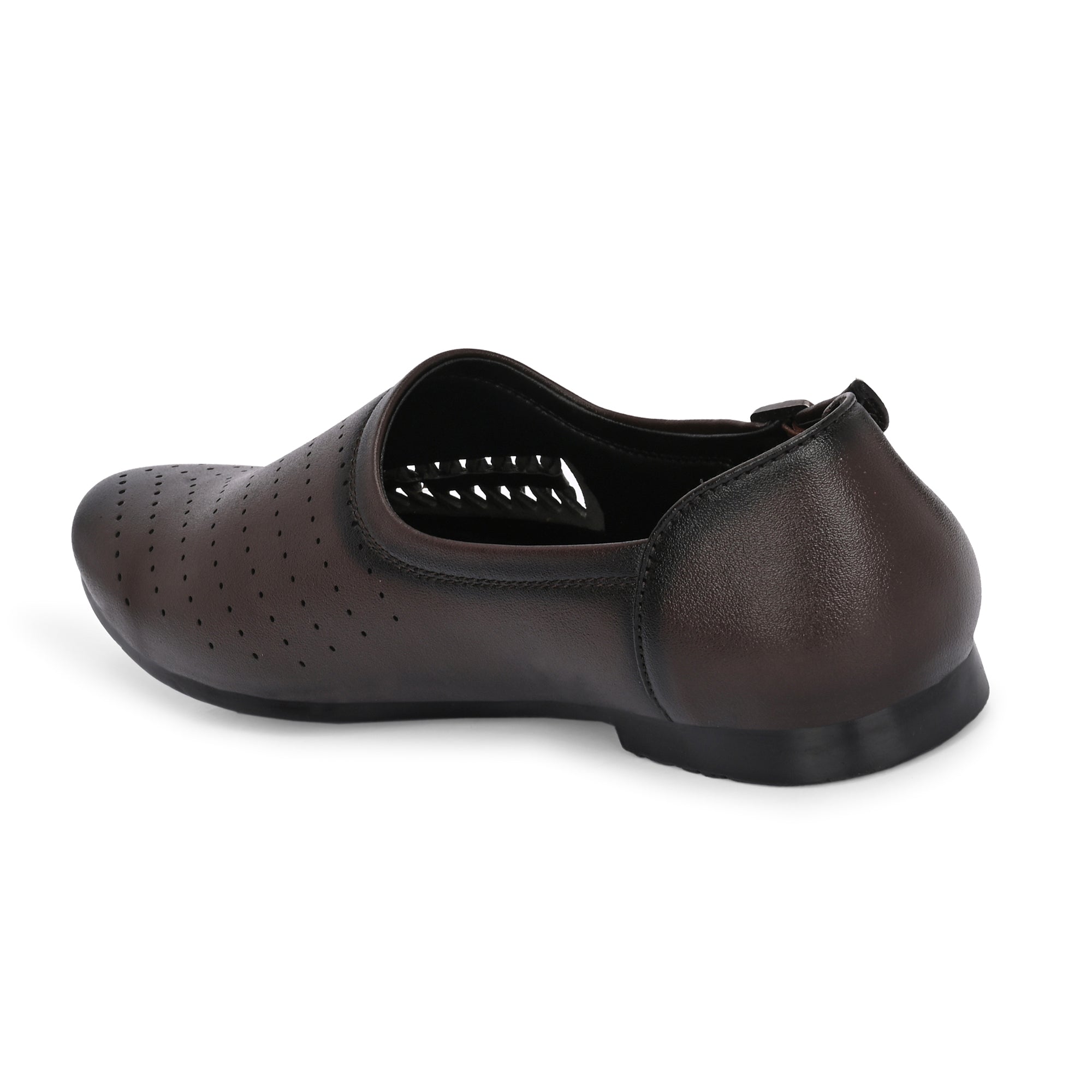 Vellinto Vellinto SHAHZAD Perforated Synthetic Leather Loafers with Stylish Buckle Detail Party Wear For Men