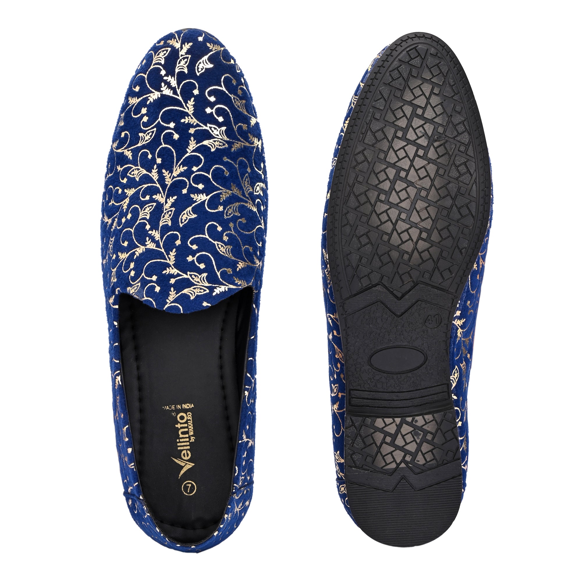 Vellinto ellinto SAMRAT Party Wear Royal Look Mojaris Juttis Slip On For Men Espadrilles For Men
