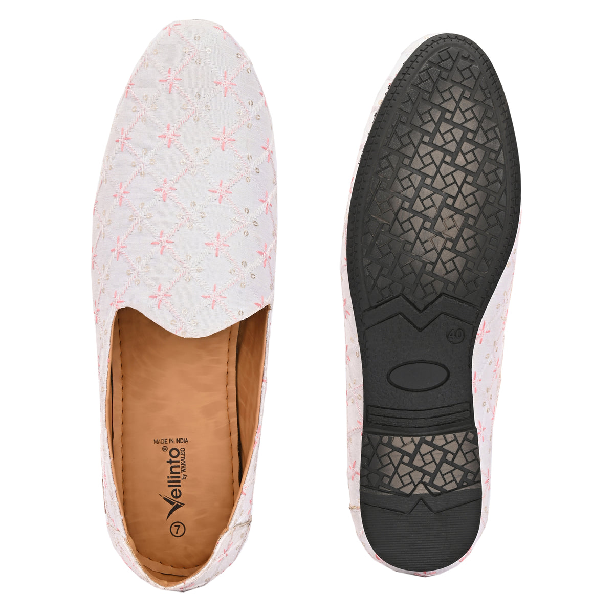Vellinto Vellinto RESHAM Party Wear Royal Look Mojaris Juttis Slip On For Men Espadrilles For Men
