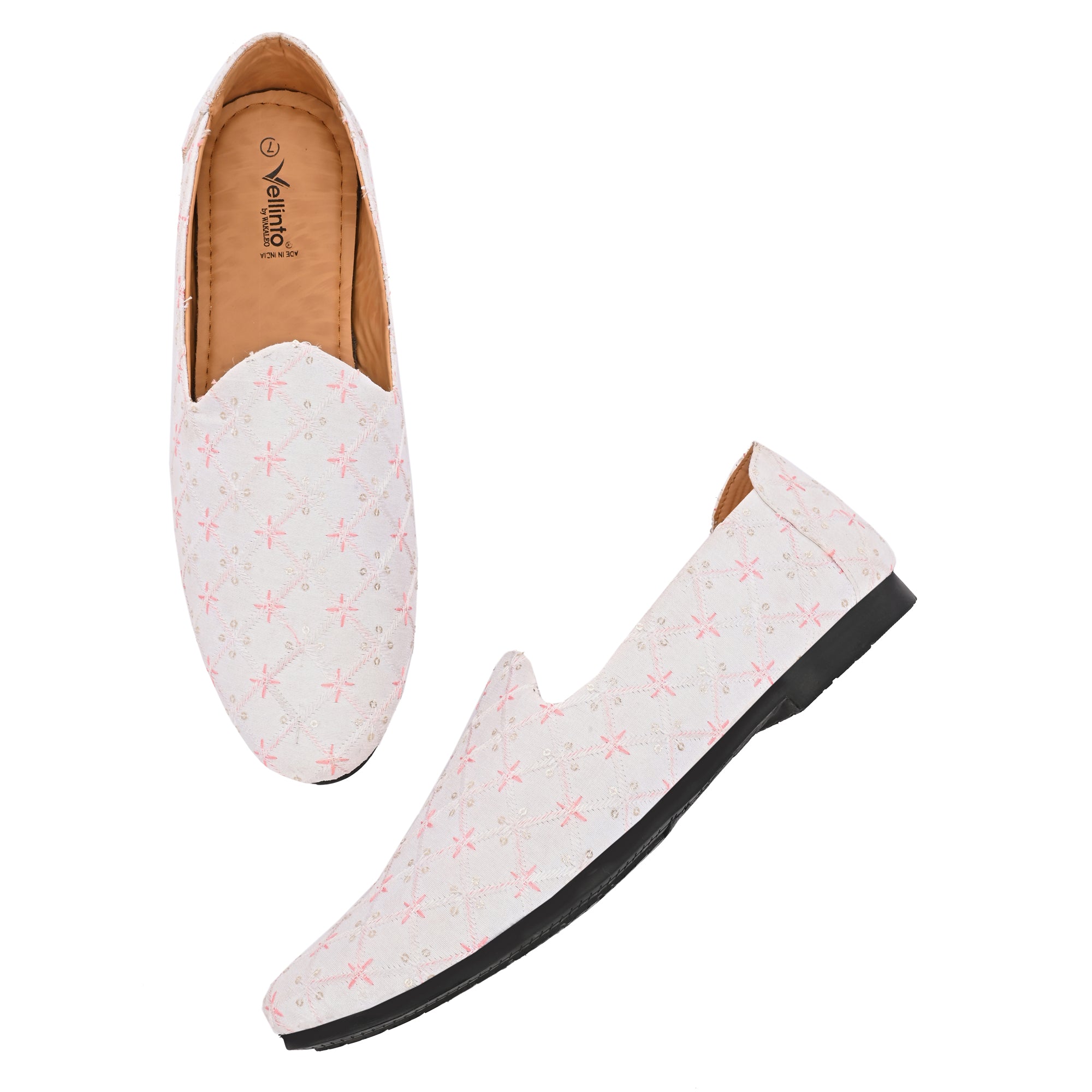 Vellinto Vellinto RESHAM Party Wear Royal Look Mojaris Juttis Slip On For Men Espadrilles For Men