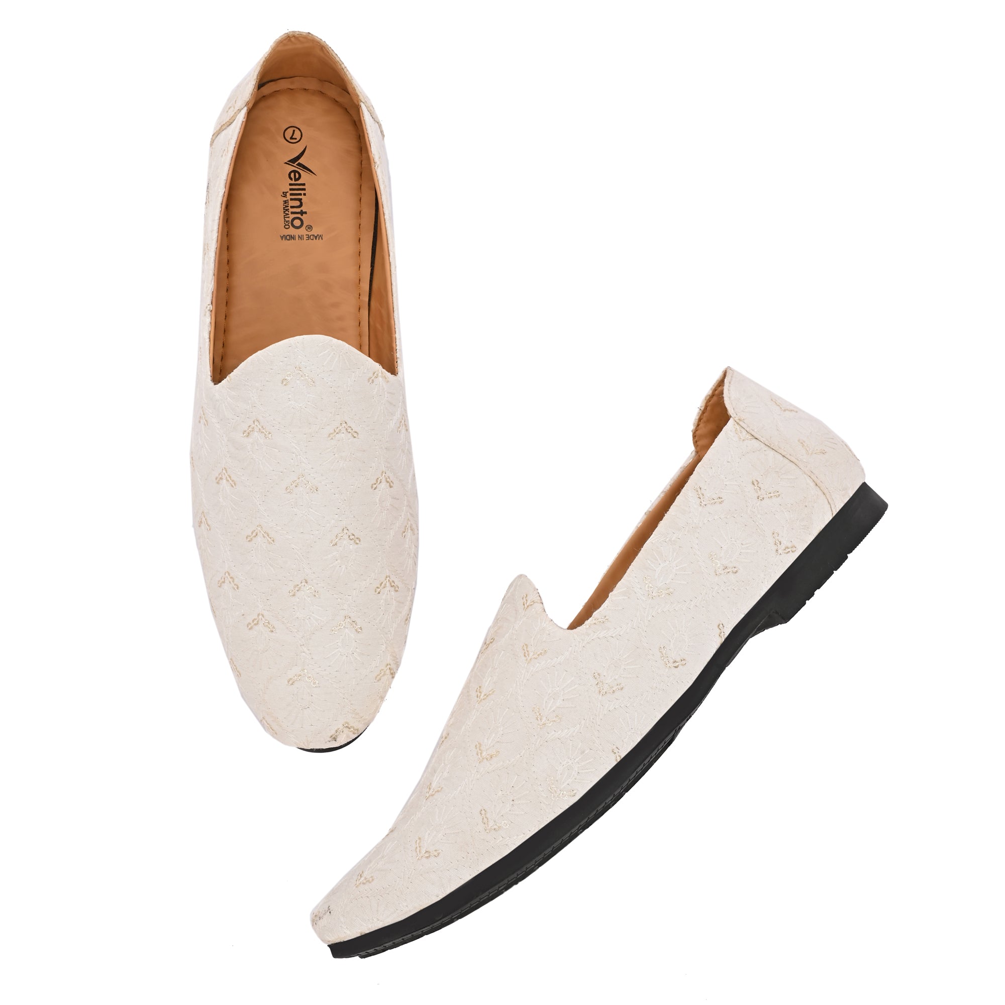 Vellinto Vellinto ZARIYA Party Wear Royal Look Mojaris Juttis Slip On For Men Espadrilles For Men