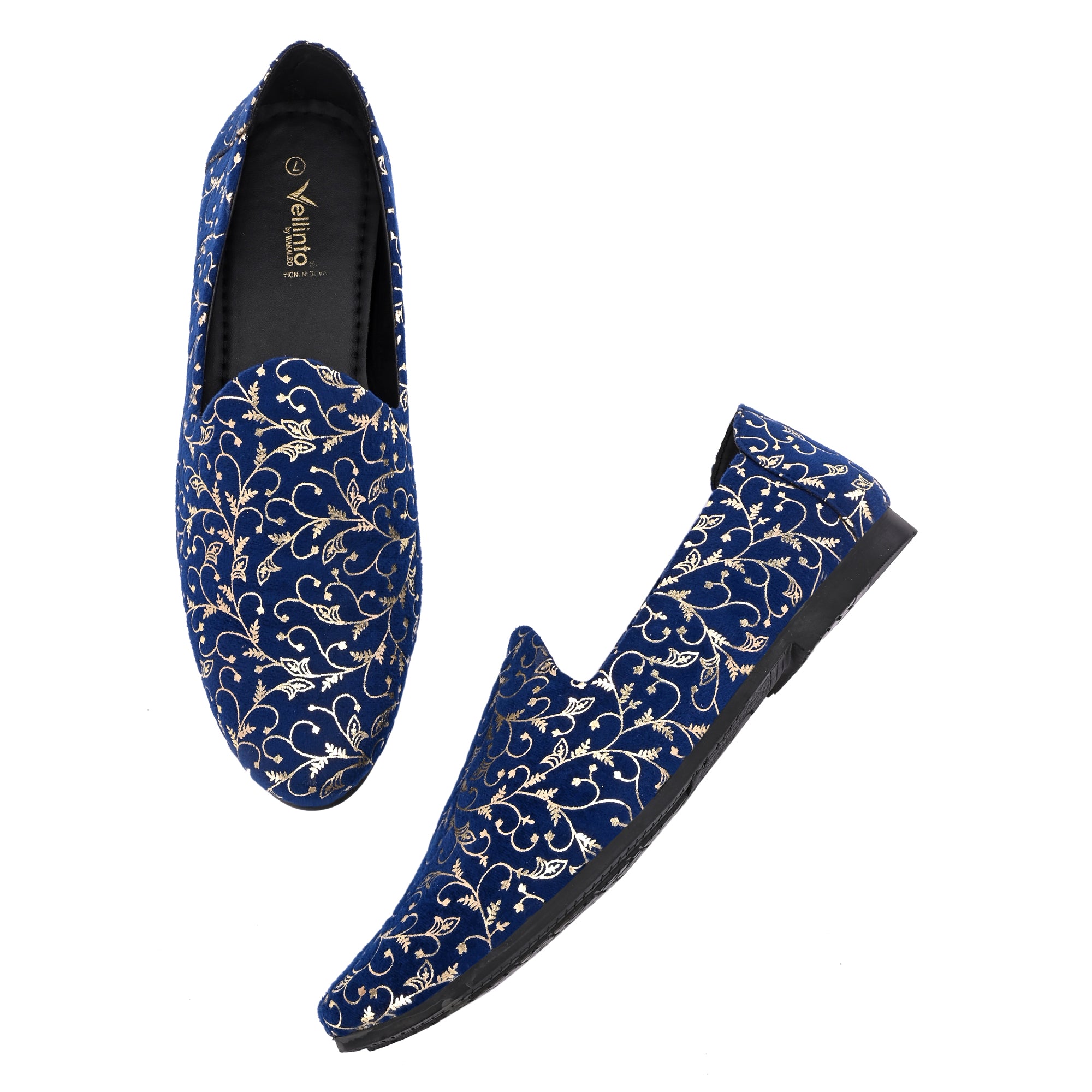 Vellinto ellinto SAMRAT Party Wear Royal Look Mojaris Juttis Slip On For Men Espadrilles For Men